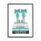 Stupell Industries Turquoise Bow Heels on Books Women's Fashion Framed Wall Art